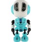 Robot ECHO opakujúce vety kovový 12cm modrý na batérie so zvukom so svetlom