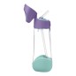 Fľaša na pitie so slamkou 600 ml - lilac pop