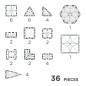 Cleverclixx – Magnetická stavebnica Petite Pastel Pack – 36 ks