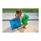 Cleverclixx – Magnetická stavebnica – Big Plates Blue Green – 2 ks