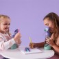 Fľaša na pitie so slamkou 600 ml - lilac pop