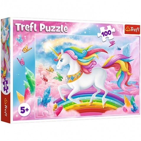 Puzzle V krištáľovom svete jednorožca 100 dielov