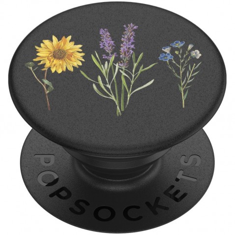 PopSockets PopGrip Gen.2, Vintage Garden Black, kvety na čiernom podklade