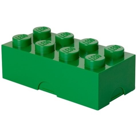 Box na desiatu LEGO - tmavo zelená