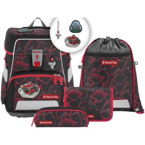 Školská taška Stap by Step SPACE - Ninja Yuma 5dielny set