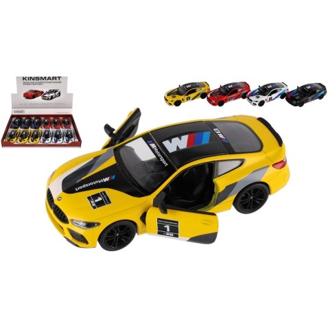 Auto Kinsmart BMW M8 Competition Coupé 1:38 kov/plast 12,5 cm 4 farby na spätné natiahnutie