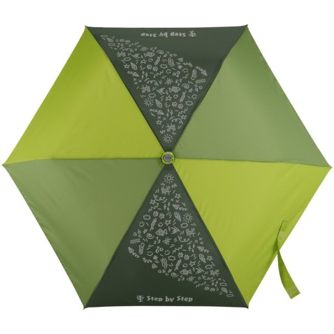 Detský skladací dáždnik s magickým efektom, Magic Rain Effect zelený