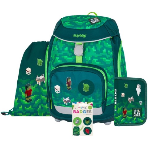 Školský batoh OXY Sherpy Playworld, 4dielny set