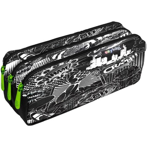 Študentský peračník Oxybag Crash, 3 zipsy