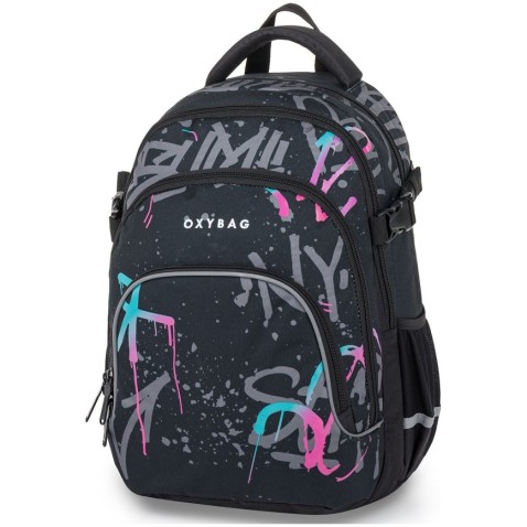 Študentský batoh OXY SCOOLER Graffiti Pink