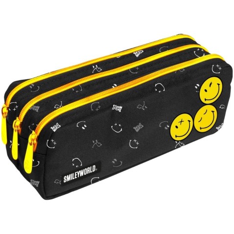 Študentský peračník Oxybag Smiley World, 3 zipsy