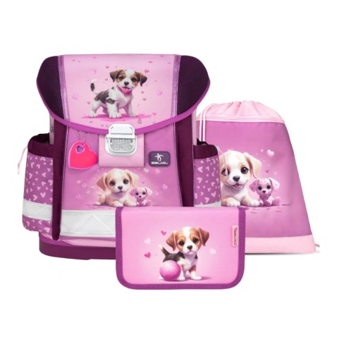 Školská aktovka Belmil 403-13 Little Puppies - 3-dielny set