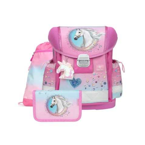 Školská aktovka Belmil 403-13 Dream Hooves - Pinky - 3-dielny set