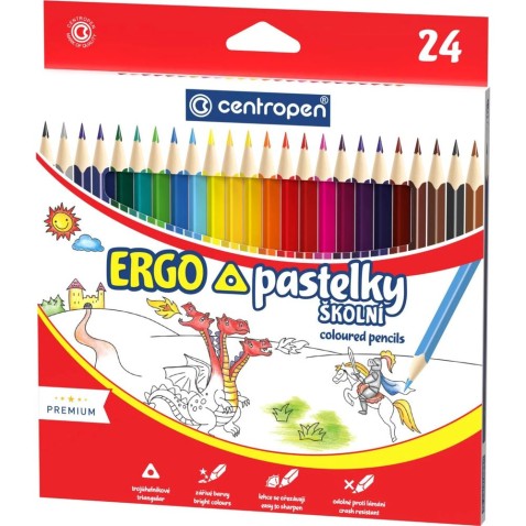Trojhranné pastelky Centropen – 12 ks