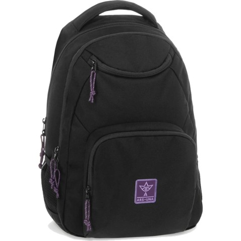 ARS UNA Študentský batoh Cordura Black-Violet 26 AU-6