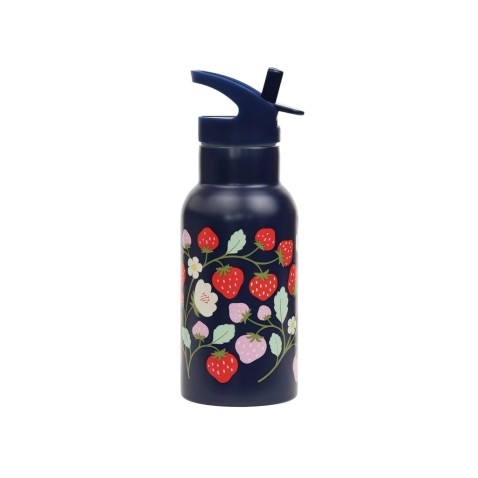 A Little Lovely Company - antikorová fľaša na pitie, 350 ml - jahody