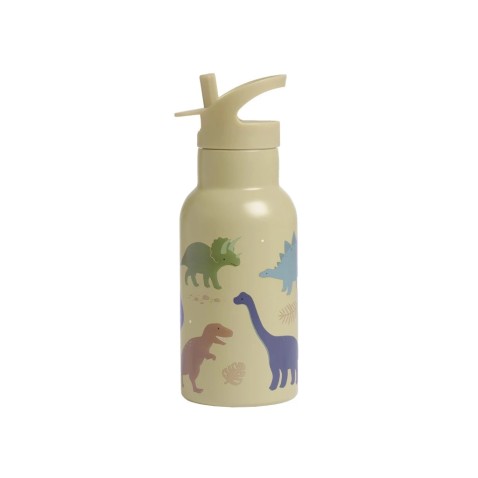 A Little Lovely Company - antikorová fľaša na pitie, 350 ml - dinosaury