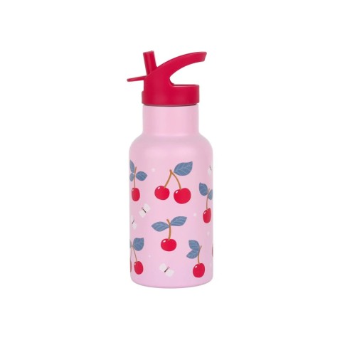 A Little Lovely Company - antikorová fľaša na pitie, 350 ml - čerešne