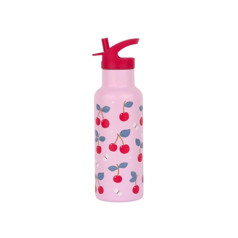 A Little Lovely Company - antikorová fľaša na pitie, 500 ml - čerešne