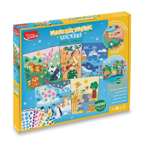 Súprava Maped Creativ Maxi Geometric Stickers – Samolepky zvieratká