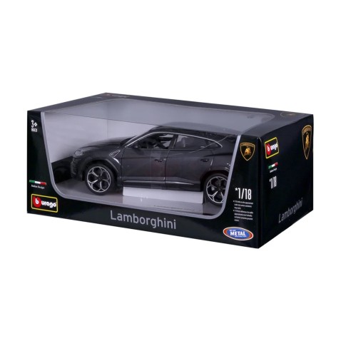 Bburago - Autá HOBBY, Lamborghini Urus, sivá metalíza, 1:18