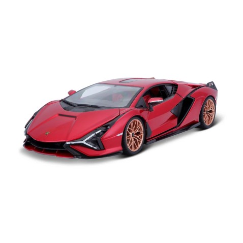 Bburago - Autá HOBBY, Lamborghini Sián FKP 37, červená, 1:18