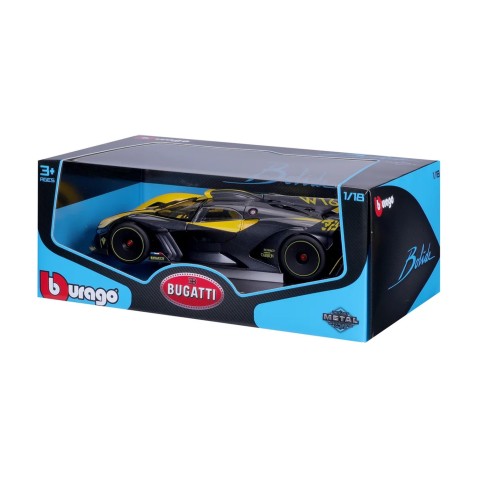 Bburago - Autá HOBBY, Bugatti Bolide, žlto-čierna, 1:18