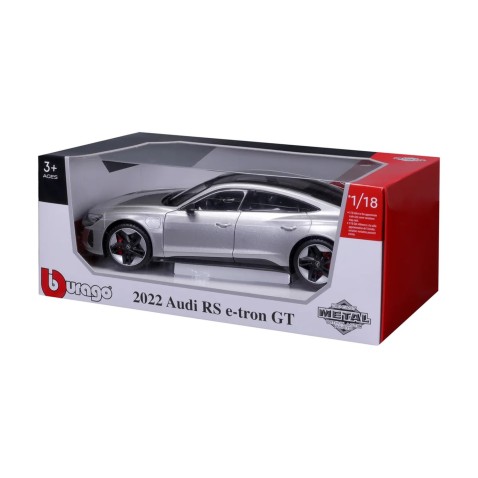 Bburago - Autá HOBBY, 2022 Audi RS e-tron GT, strieborná, 1:18