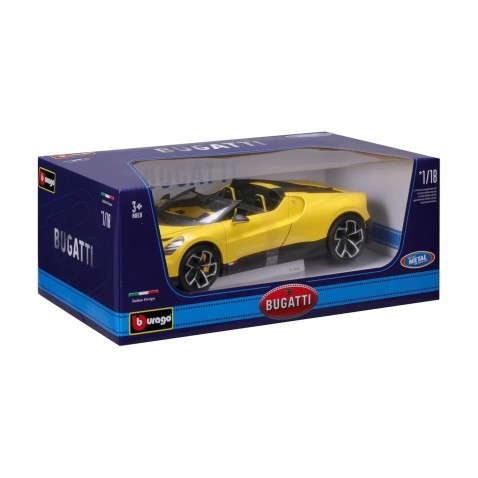 Bburago - Autá HOBBY, Bugatti Mistral, žltá, 1:18