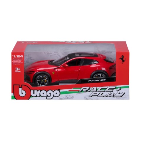 Bburago - RACE+PLAY, Ferrari Purosangue, červená, 1:24