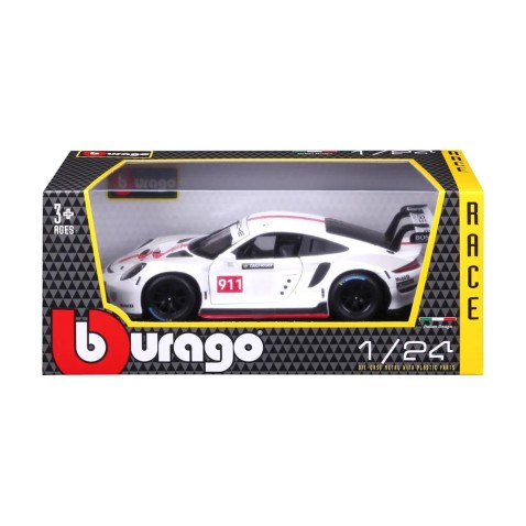 Bburago - RACE, Porsche 911 RSR, biela, 1:24
