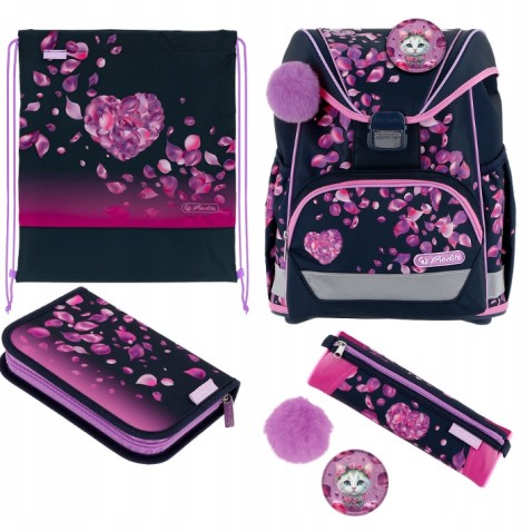 Školská aktovka Herlitz UltraLight Blossom Dance – 4-dielny set