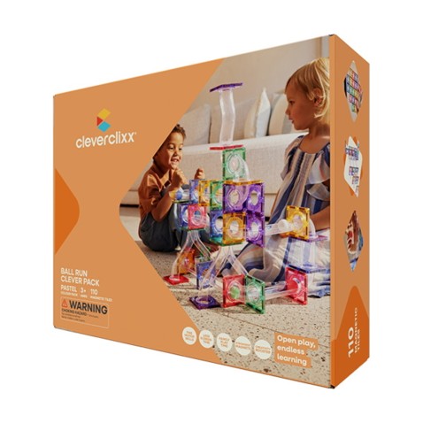 Cleverclixx – Guľôčková dráha Clever Pack Pastel 110 ks