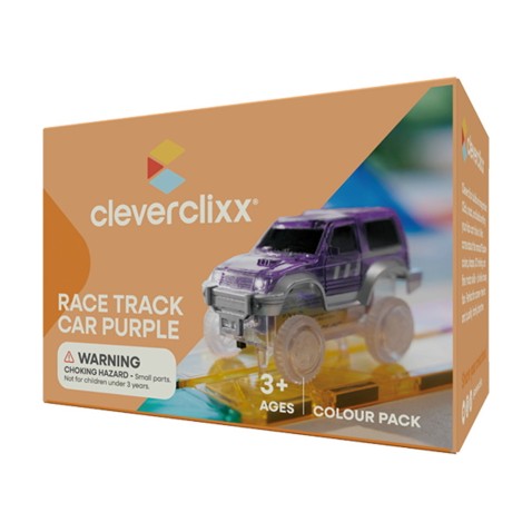 Cleverclixx – Magnetická pretekárska dráha – Autíčko fialové – 1 ks