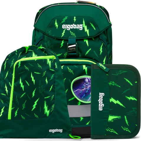 Školský batoh Ergobag prime Fluo blesk 2023 SET