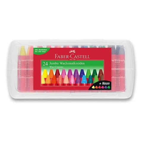 Voskovky Faber-Castell trojhranné Jumbo - 24 farieb