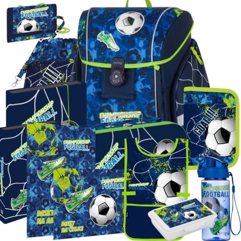 Školská aktovka Oxybag Premium Light Futbal Champion – 13-dielny set