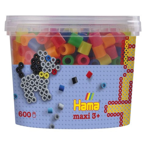 Hama Maxi koráliky v tube, mix neónových farieb - 600 ks