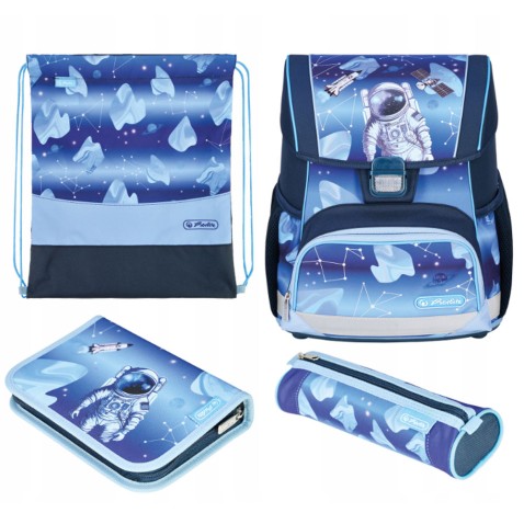 Školská aktovka Herlitz Loop Cosmic Explorer – 4-dielny set
