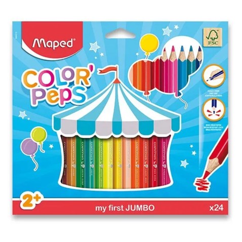 Pastelky Maped Color´Peps Jungle- 24 kusov
