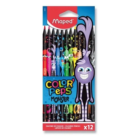 Pastelky Maped Color'Peps Monster - 12 farieb