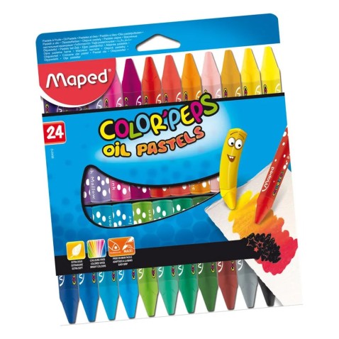 Olejové pastely Maped Color’Peps - 24 farieb