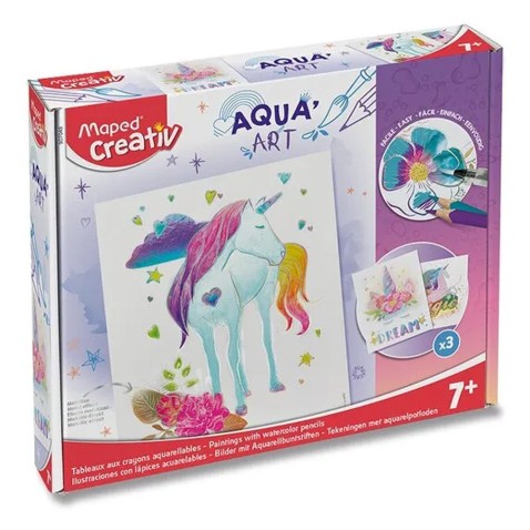 Súprava Maped Creativ - akvarelové obrázky - Jednorožec