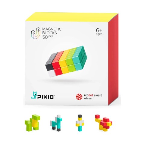 PIXIO magnetická stavebnica – 50 ks