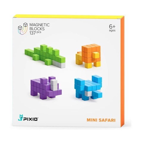 PIXIO magnetická stavebnica – Mini Safari – 137 ks