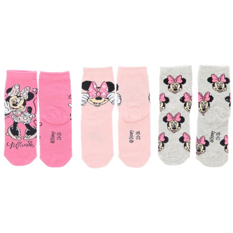 Dievčenské ponožky Minnie Mouse 3pack ružové II