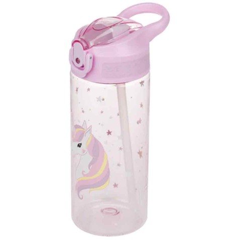 Fľaša so slamkou pre deti Baagl Rainbow Unicorn 500 ml
