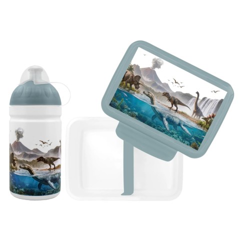 Set Zdravá fľaša 0,5 l a Zdravá desiata – Dinosauří svet