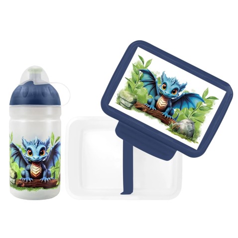Set Zdravá fľaša 0,5 l a Zdravá desiata – Dráčik