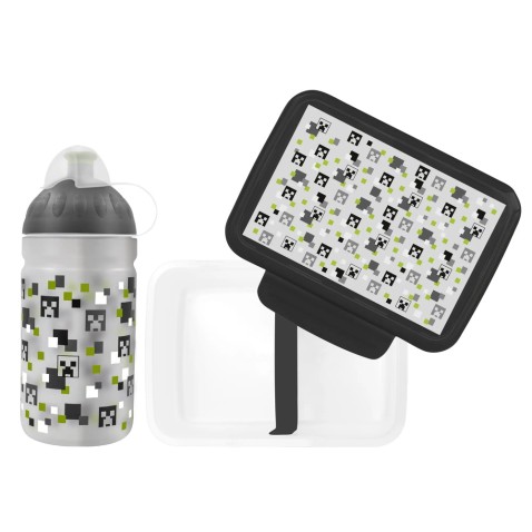 Set Zdravá fľaša 0,5 l a Zdravá desiata – Pixel Head